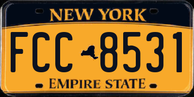NY license plate FCC8531