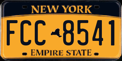 NY license plate FCC8541