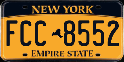 NY license plate FCC8552