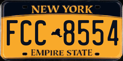 NY license plate FCC8554
