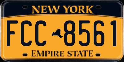 NY license plate FCC8561