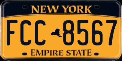 NY license plate FCC8567