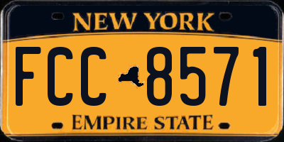NY license plate FCC8571