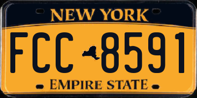 NY license plate FCC8591