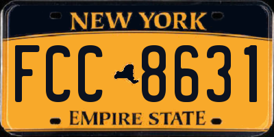 NY license plate FCC8631