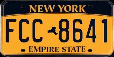 NY license plate FCC8641
