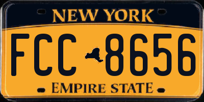 NY license plate FCC8656