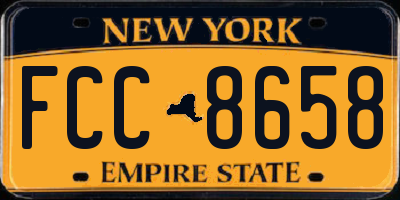 NY license plate FCC8658