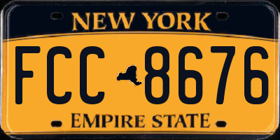 NY license plate FCC8676