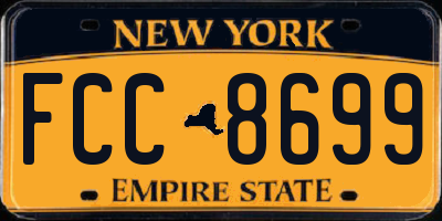 NY license plate FCC8699