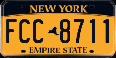 NY license plate FCC8711