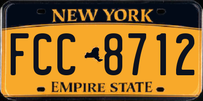NY license plate FCC8712