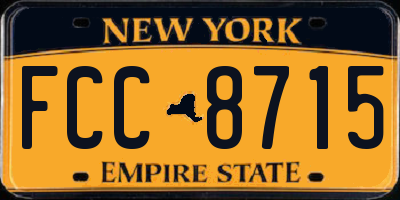 NY license plate FCC8715