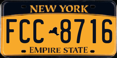 NY license plate FCC8716