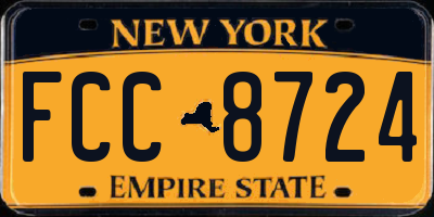 NY license plate FCC8724