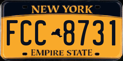 NY license plate FCC8731