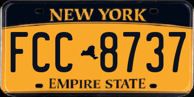 NY license plate FCC8737
