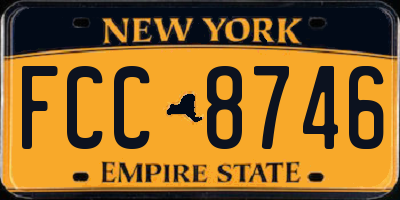 NY license plate FCC8746
