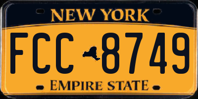 NY license plate FCC8749