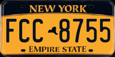 NY license plate FCC8755