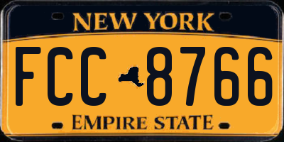 NY license plate FCC8766