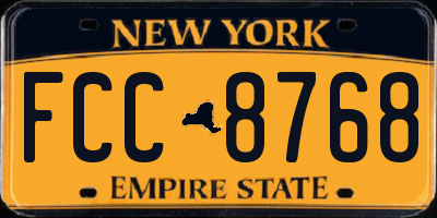NY license plate FCC8768
