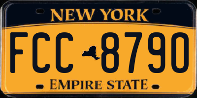 NY license plate FCC8790