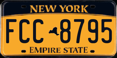 NY license plate FCC8795