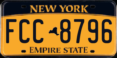 NY license plate FCC8796