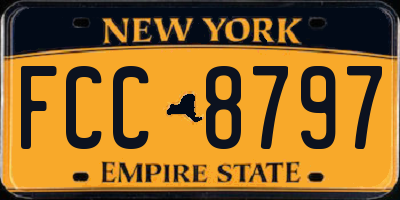 NY license plate FCC8797