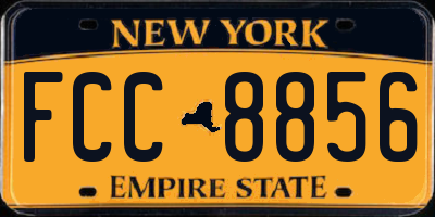 NY license plate FCC8856