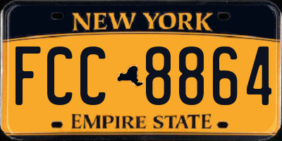 NY license plate FCC8864