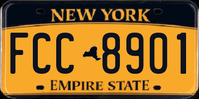 NY license plate FCC8901
