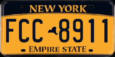 NY license plate FCC8911
