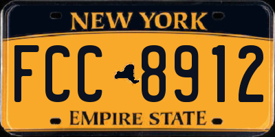 NY license plate FCC8912