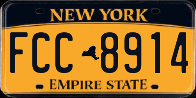 NY license plate FCC8914