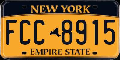 NY license plate FCC8915