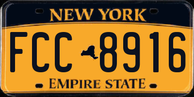 NY license plate FCC8916