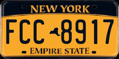 NY license plate FCC8917