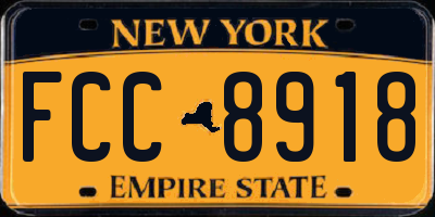NY license plate FCC8918