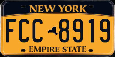 NY license plate FCC8919