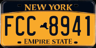 NY license plate FCC8941