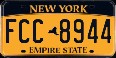 NY license plate FCC8944