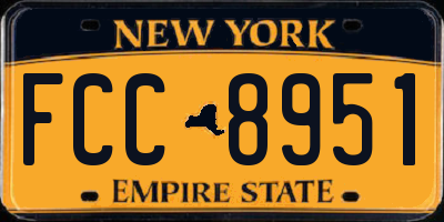 NY license plate FCC8951