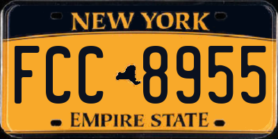 NY license plate FCC8955