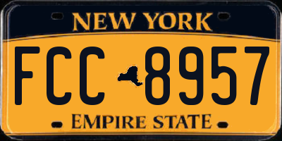 NY license plate FCC8957