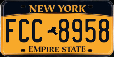 NY license plate FCC8958