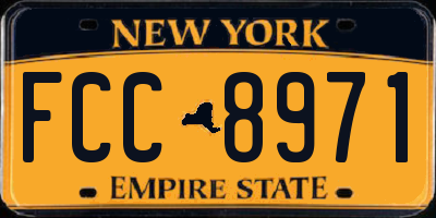 NY license plate FCC8971