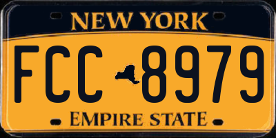 NY license plate FCC8979