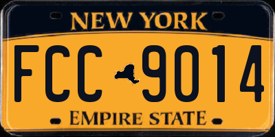 NY license plate FCC9014